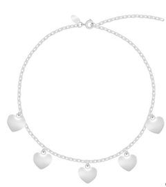 Choker Coração, Prata 925. 1386 - comprar online