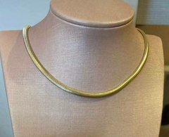 Choker Malha, Banho de Ouro Amarelo. 2072