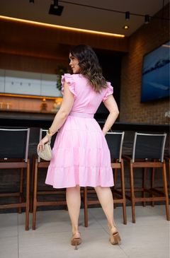 Vestido Passeio Nas Nuvens - Rosa - Ref 164 - Poppi Look