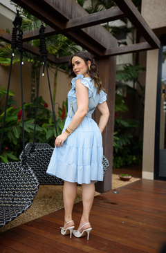 Vestido Passeio Nas Nuvens - Azul - Ref 164 - Poppi Look