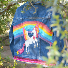 Campera de Jean Arcoiris