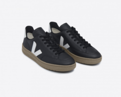 V-12 LEATHER BLACK WHITE DUNE VEJA - comprar online