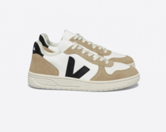 V-10 CHROMEFREE LEATHER WHITE BLACK SAHARA VEJA