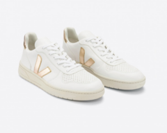 V-10 CHROMEFREE LEATHER WHITE PLATINE VEJA - comprar online