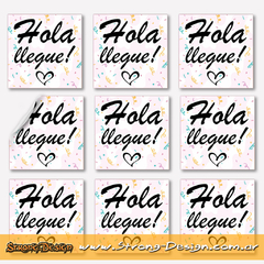 Etiquetas Impresas "Muchas Gracias" "Hola Llegue" "Hecho con Amor" - comprar online