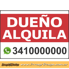 Cartel Lona Viniloca - Dueño Vende/Alquila- Con 4 Ojales en internet