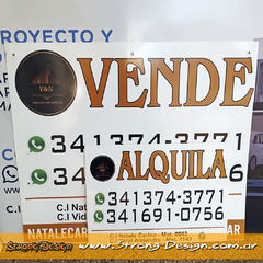 Cartel Lona Viniloca - Dueño Vende/Alquila- Con 4 Ojales - tienda online