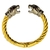 Bracelete Bicolor Aro Torcido E Leopardos - comprar online