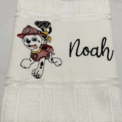 Toalha Lavabo Bordada Personalizada Infantil 30 x 45 cm - Patrulha Canina: Marshall - comprar online