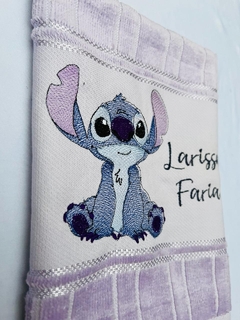 Toalha Lavabo Bordada Personalizada Infantil 30 x 45 cm Stitch - Que Ponto