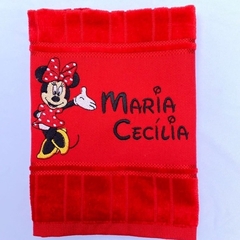 Toalha Lavabo Bordada Personalizada Infantil 30 x 45 cm - Disney: Minnie - comprar online