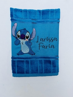 Toalha Lavabo Bordada Personalizada Infantil 30 x 45 cm Stitch na internet