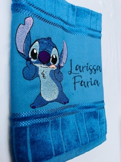 Toalha Lavabo Bordada Personalizada Infantil 30 x 45 cm Stitch - Que Ponto