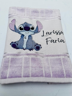 Toalha Lavabo Bordada Personalizada Infantil 30 x 45 cm Stitch na internet