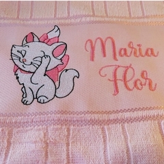 Toalha Lavabo Bordada Personalizada Infantil 30 x 45 cm – Gatinha Marrie Baby - loja online