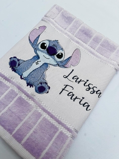 Toalha Lavabo Bordada Personalizada Infantil 30 x 45 cm Stitch - comprar online