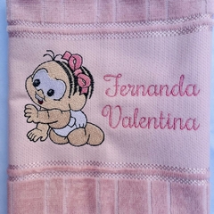 Toalha Lavabo Bordada Personalizada Infantil 30 x 45 cm - Turma da Mônica: Mônica Baby - comprar online