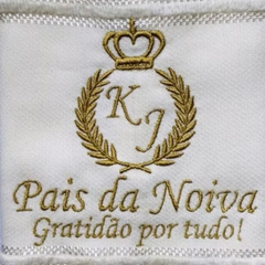 ￼Kit Toalha Bordada Personalizada Brasão Casamento - comprar online