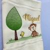 Toalha Lavabo Bordada Personalizada Infantil 30 x 45 cm - Amigos da Floresta