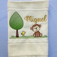 Toalha Lavabo Bordada Personalizada Infantil 30 x 45 cm - Amigos da Floresta - comprar online