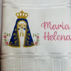 Toalha Lavabo Bordada Personalizada Infantil 30 x 45 cm – Religioso: Nossa Senhora Aparecida - comprar online