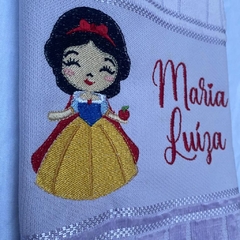 Kit Toalha Lavabo Bordada Personalizada Infantil – Princesas - loja online