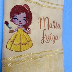 Kit Toalha Lavabo Bordada Personalizada Infantil – Princesas - Que Ponto