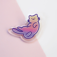 Pin Acrilico Galaxy cat