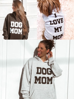 BUZO DOG MOM (GRIS) - tienda online