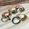 Conjunto anillos BOHEMIO green