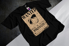 Remera Premium Luffy Wanted