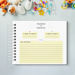 Livro do bebê aquarela e borboletas - Caellar Studio | Planner, agenda, sketchbook e muito mais!