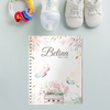 Caderneta de saúde aquarela e borboletas