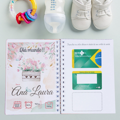 Caderneta de saúde aquarela e borboletas - comprar online