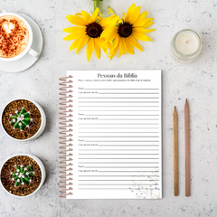 Devocional floral com moldura dourada - Caellar Studio | Planner, agenda, sketchbook e muito mais!