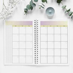 Planner permanente coleção primavera sakura fundo rosa - loja online