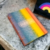 Sketchbook copta e weave com 4 agulhas rainbow