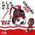 Mochila de carrinho infantil com design do Flamengo, apresentando a logo do time e uma estampa de bola de futebol 3D