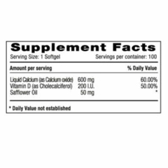 Calcium 600 + Vitamin D x 100 Softgels Natural Syetms - comprar online