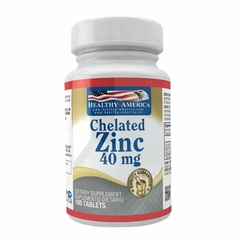 Chelated Zinc 40mg 100 Tabletas | Healthy America - comprar online