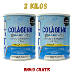 Combo x2 CR3 Colageno Marino con Cloruro Magnesio & Biotina 1000g