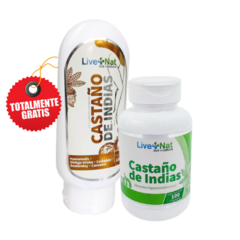 KIT CASTAÑO DE INDIAS X100 CAPS + GEL X220G Live Nat