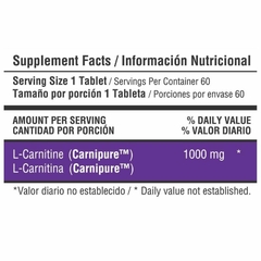 L-Carnitina 1000mg 60 Capsulas - comprar online