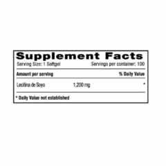 Lecitina 1200 Mg 100 Cápsulas | Natural Systems - comprar online