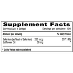 Selenium 250mg 60 Softgels - Natural Systems - comprar online