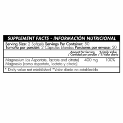 Super Magnesio 400mg 100 Softgels | Healthy America - comprar online