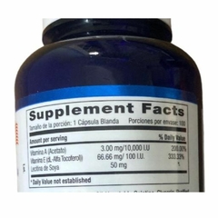 Vitamin A Plus Vitamin E x 100 Softgels Natural Systems - comprar online