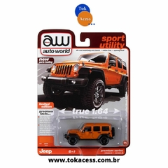 Miniatura 1:64 Auto World - 2013 Jeep Wrangler Unlimited Moab Edition Laranja