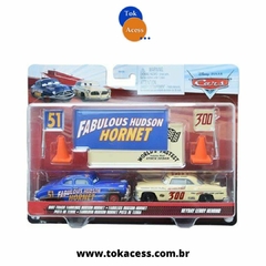 Miniatura 1:64 Disney Pixar Cars - Fabulous Hudson Hornet e Heyday Leroy Heming