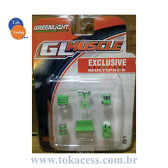 1:64 GREEN LIGHT - GL Muscle Acessórios Oficina SUPER GREEN